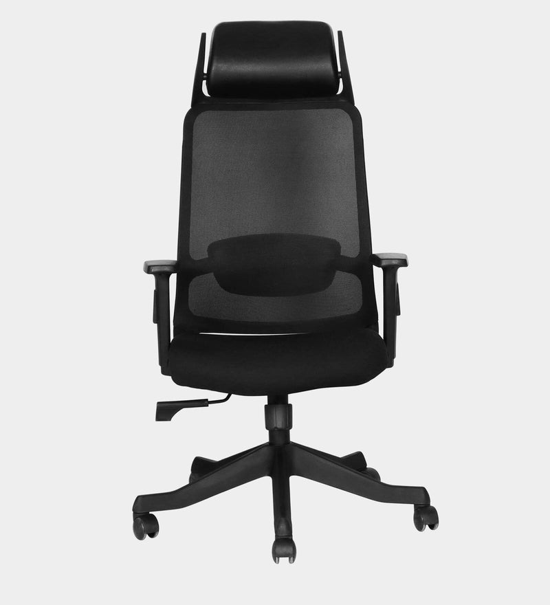 Orion Breathable Mesh Ergonomic Chair in Black Colour with Headrest