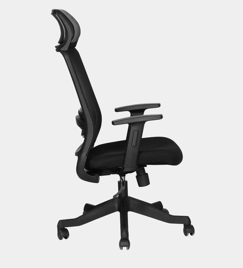 Orion Breathable Mesh Ergonomic Chair in Black Colour with Headrest