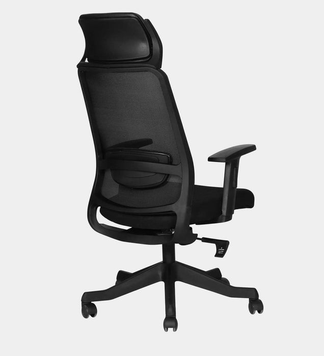 Orion Breathable Mesh Ergonomic Chair in Black Colour with Headrest