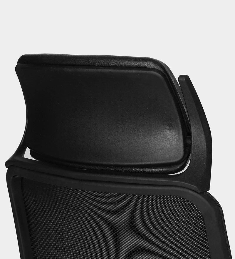 Orion Breathable Mesh Ergonomic Chair in Black Colour with Headrest