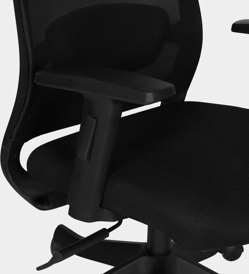 Orion Breathable Mesh Ergonomic Chair in Black Colour with Headrest