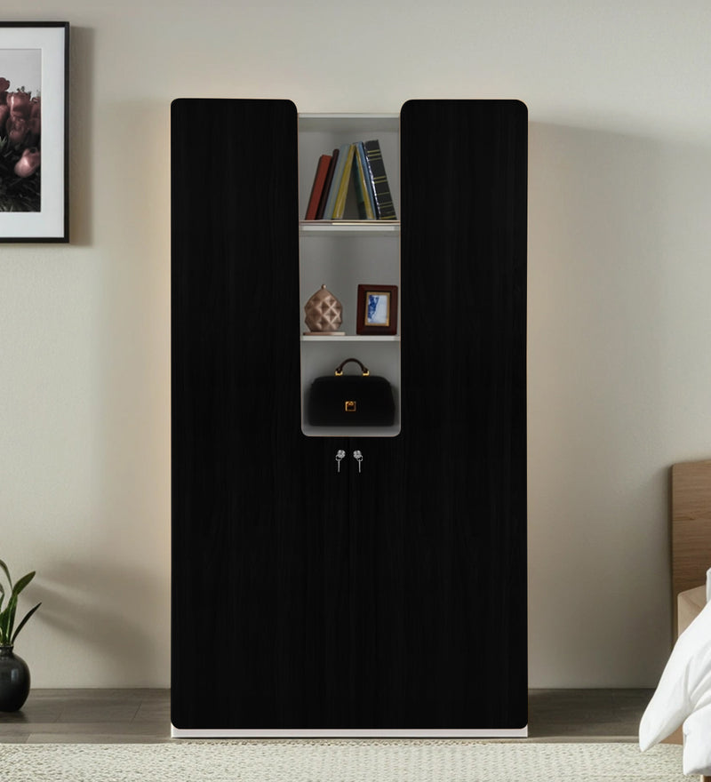 Oscar 2 Door Wardrobe In White & Wenge Colour