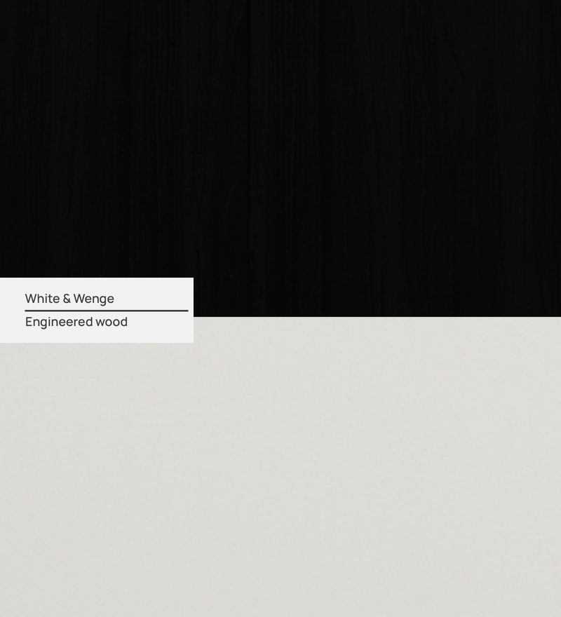 Oscar 2 Door Wardrobe In White & Wenge Colour