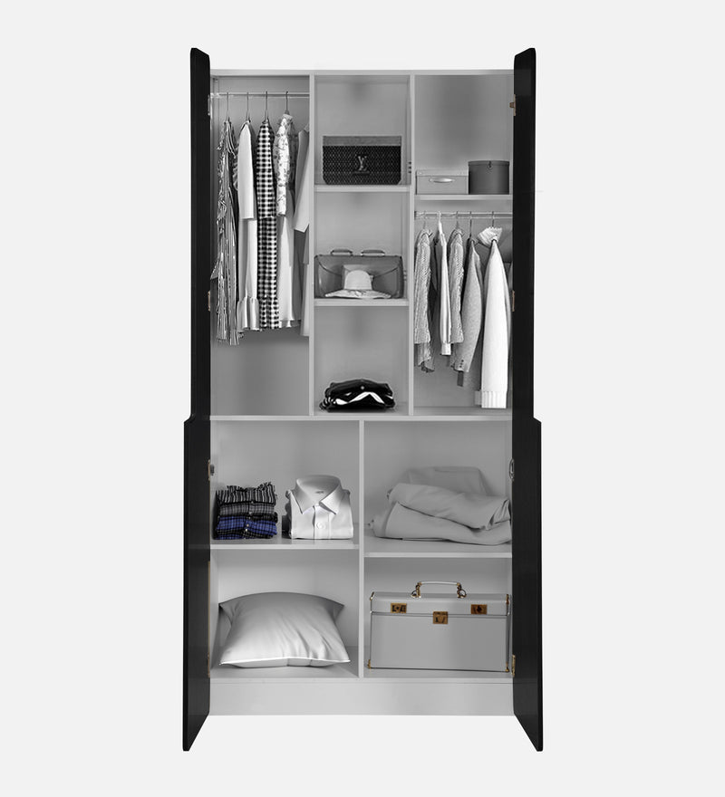 Oscar 2 Door Wardrobe In White & Wenge Colour