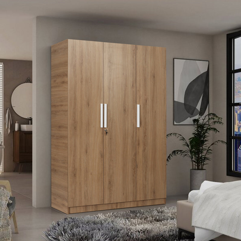 Ozone Engineered Wood 3 Door Wardrobe Without Drawer & Without 