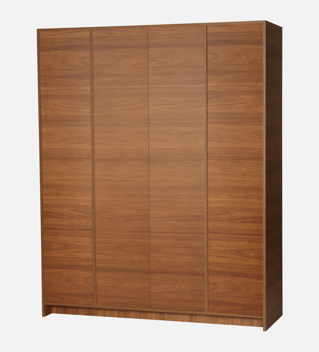 Ozone 4 Door Wardrobe With Drawer without Mirror In Milky Teak & White Colour