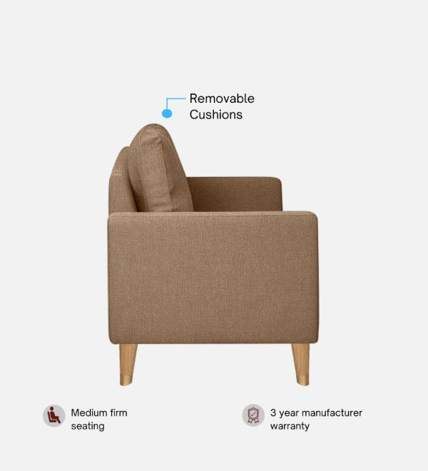 Pedro Nxt Fabric 1 Seater Sofa In Burlap Brown Colour