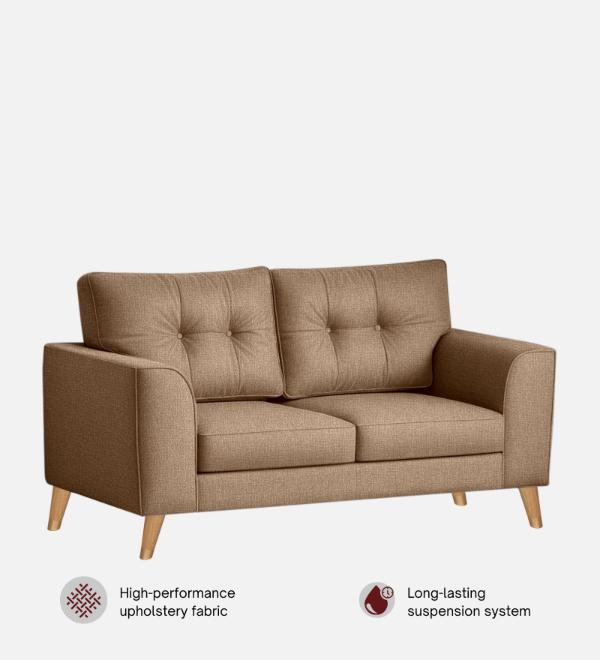 Pedro Nxt Fabric 2 Seater Sofa In Burlap Brown Colour