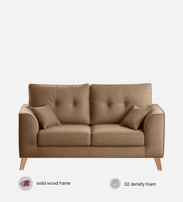 Pedro Nxt Fabric 2 Seater Sofa In Burlap Brown Colour