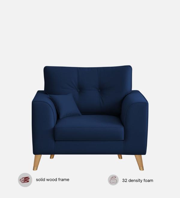 Pedro Nxt Velvet 1 Seater Sofa In Celestial Blue Colour