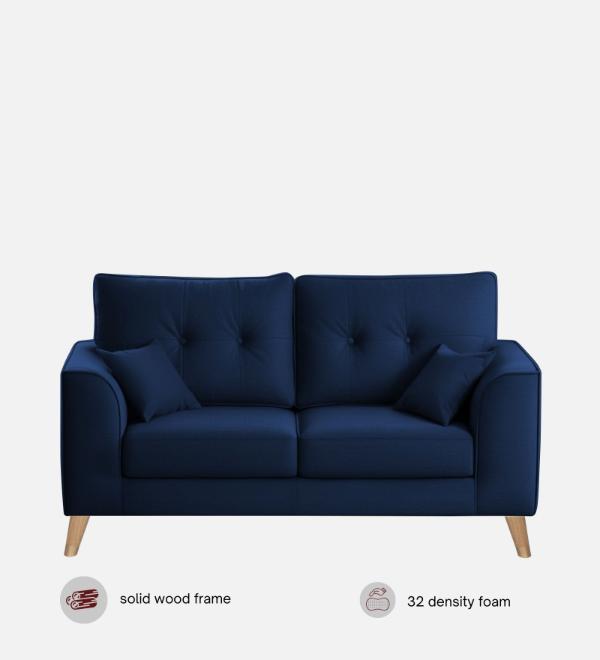 Pedro Nxt Velvet 2 Seater Sofa In Celestial Blue Colour