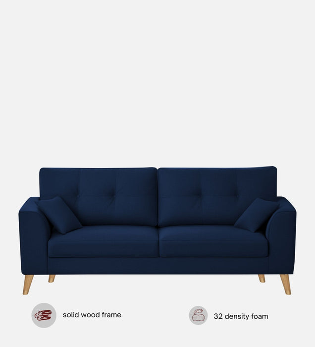 Pedro Nxt Velvet 3 Seater Sofa In Celestial Blue Colour