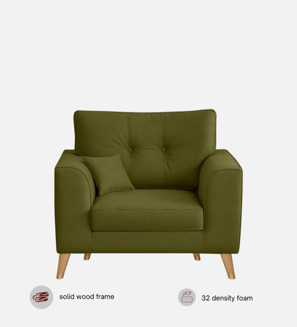 Pedro Nxt Fabric 1 Seater Sofa In Moss Green Colour