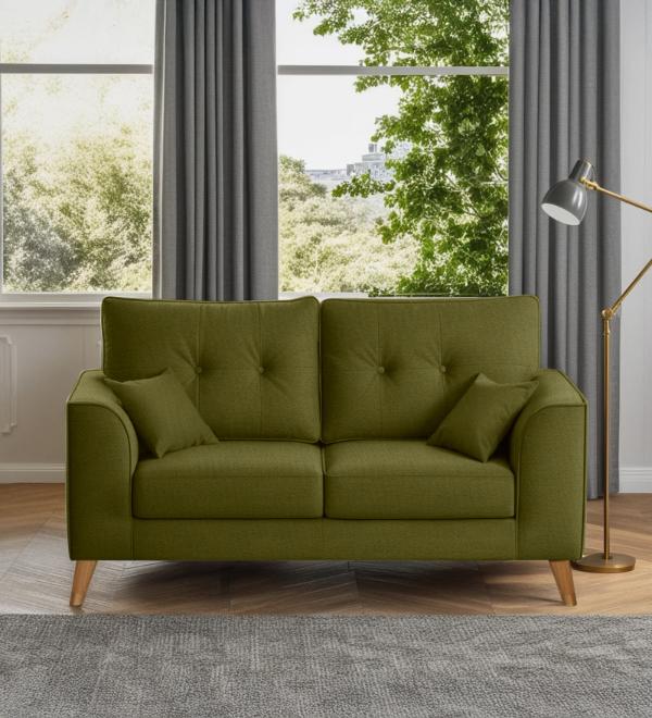 Pedro Nxt Fabric 2 Seater Sofa In Moss Green Colour