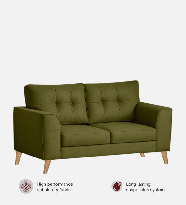 Pedro Nxt Fabric 2 Seater Sofa In Moss Green Colour