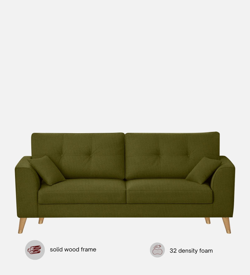 Pedro Nxt Fabric 3 Seater Sofa In Moss Green Colour
