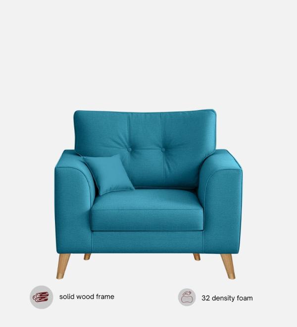 Pedro Nxt Fabric 1 Seater Sofa In Pacific Blue Colour