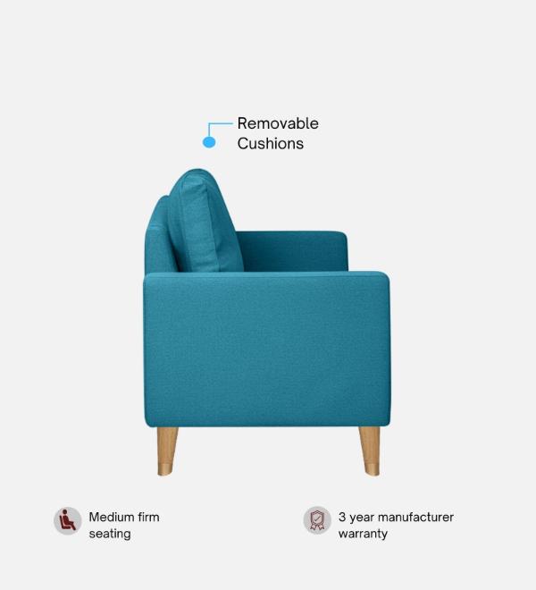 Pedro Nxt Fabric 1 Seater Sofa In Pacific Blue Colour