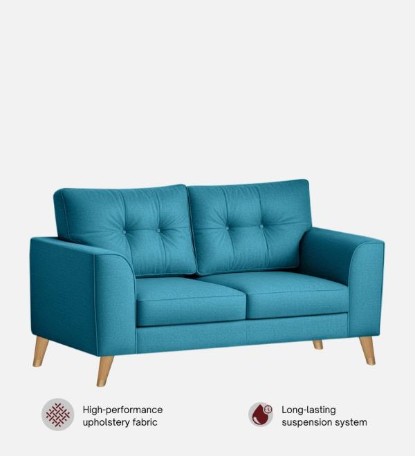 Pedro Nxt Fabric 2 Seater Sofa In Pacific Blue Colour