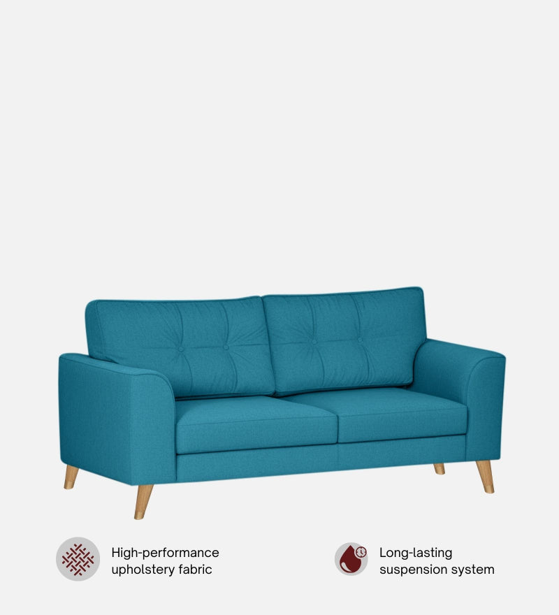Pedro Nxt Fabric 3 Seater Sofa In Pacific Blue Colour