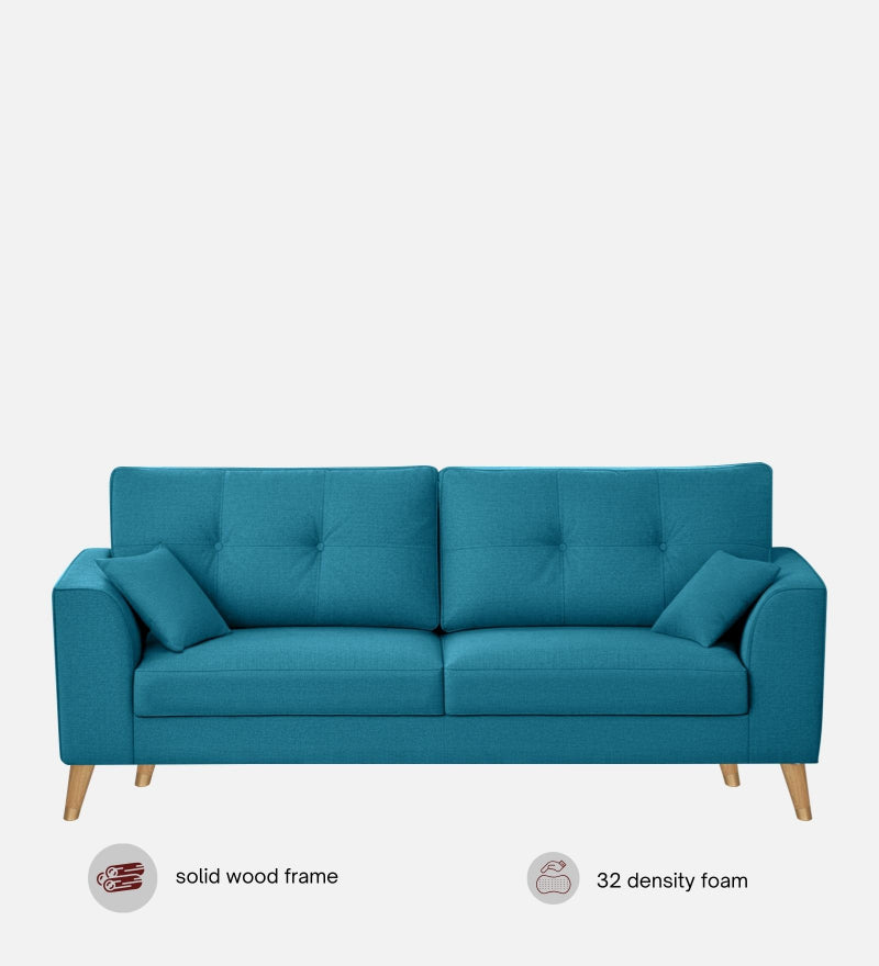 Pedro Nxt Fabric 3 Seater Sofa In Pacific Blue Colour