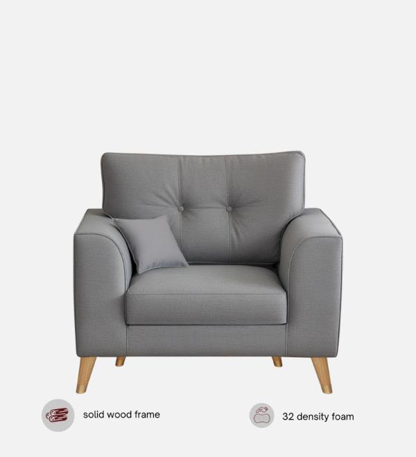 Pedro Nxt Fabric 1 Seater Sofa In Steel Grey Colour