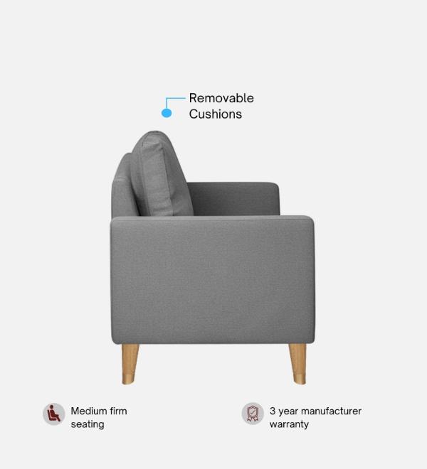 Pedro Nxt Fabric 1 Seater Sofa In Steel Grey Colour