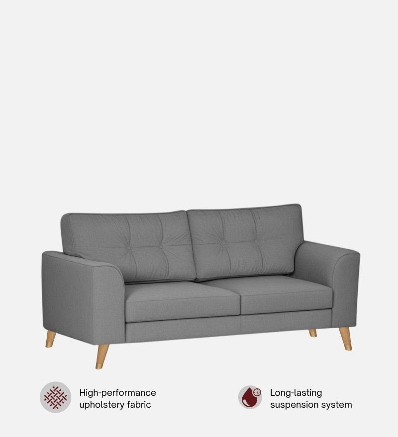 Pedro Nxt Fabric 3 Seater Sofa In Steel Grey Colour