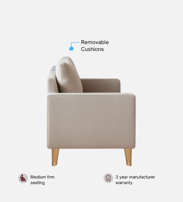 Pedro Nxt Velvet 1 Seater Sofa In Camel Beige Colour