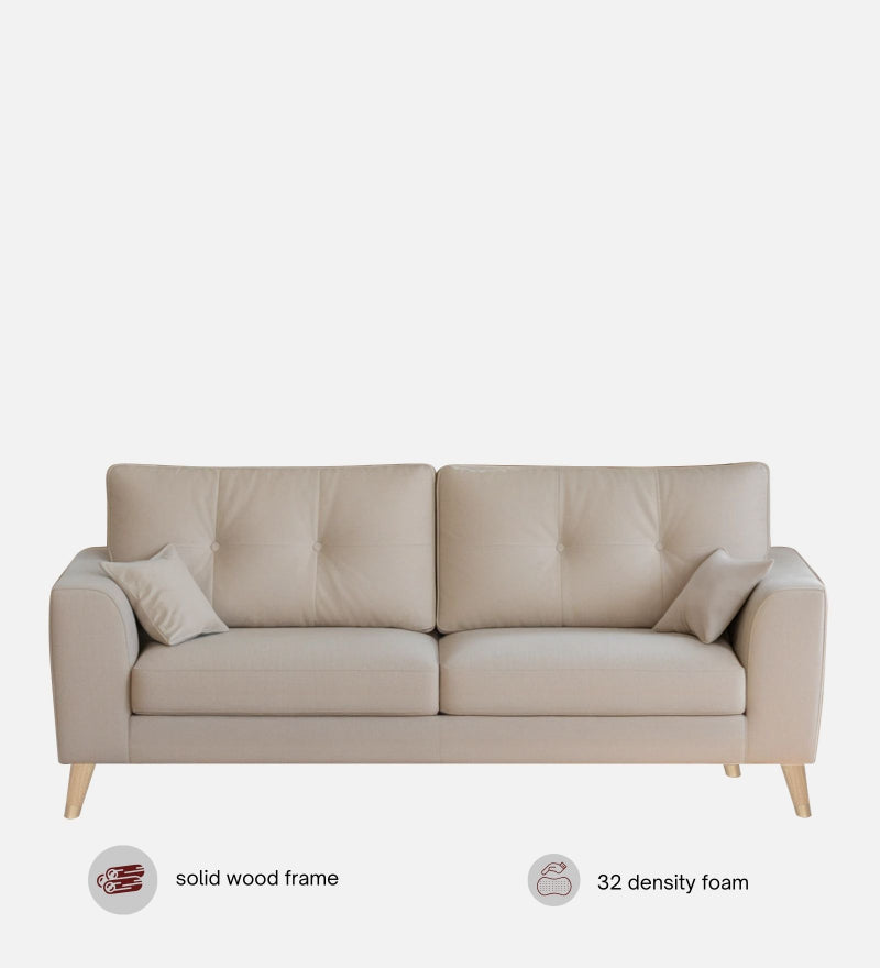 Pedro Nxt Velvet 3 Seater Sofa In Camel Beige Colour