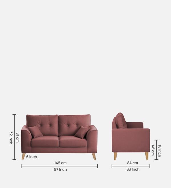 Pedro Nxt Velvet 2 Seater Sofa In Berry Wine Colour