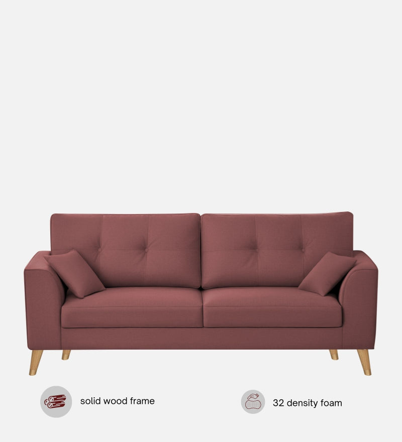 Pedro Nxt Velvet 3 Seater Sofa In Berry Wine Colour