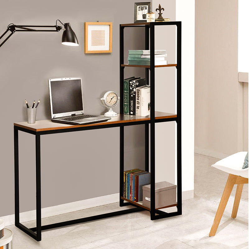 Perth  Study Table In Spiced Accia & Black Colour