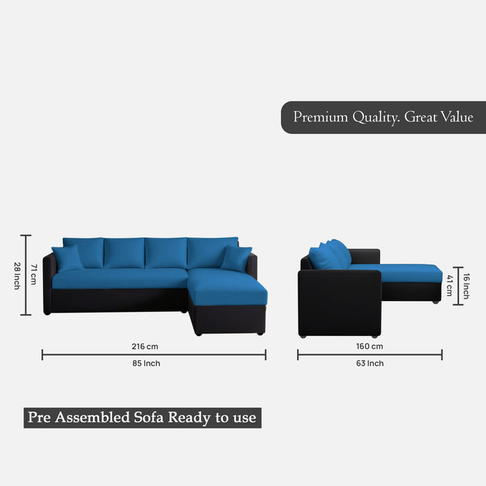 Phantom 6 Seater Fabric Sectional Sofa