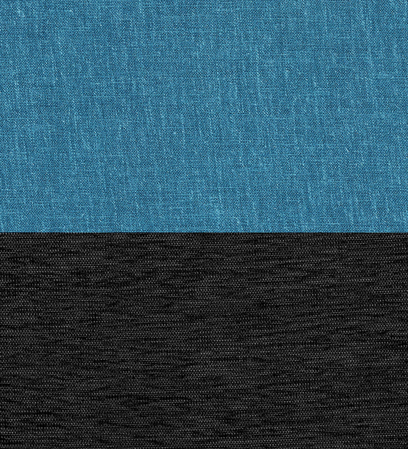 Phantom Fabric RHS 6 Seater Sectional Sofa In Mystic black & Blue Color