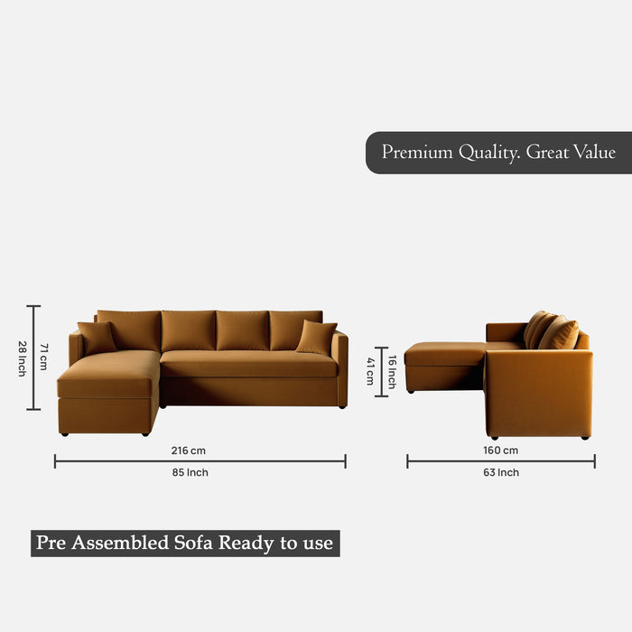 Phantom 6 Seater Fabric Sectional Sofa