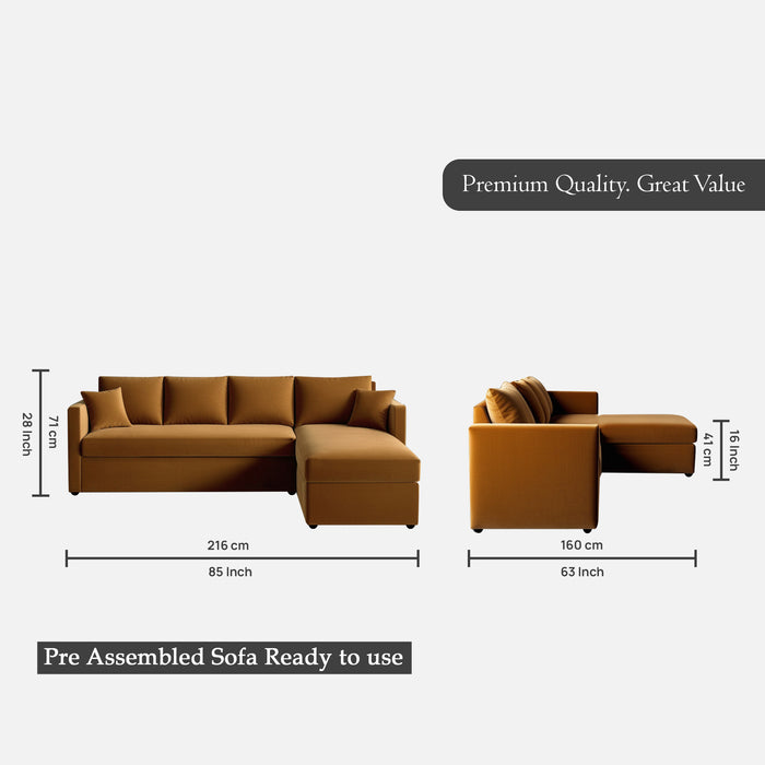 Phantom 6 Seater Fabric Sectional Sofa