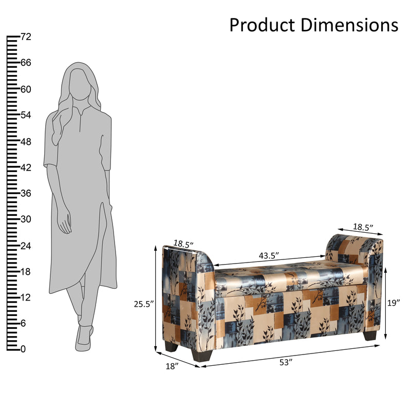 Polo Storage Bench in fabric / Leatherette finish