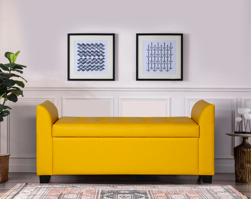 Polo Storage Bench in fabric / Leatherette finish