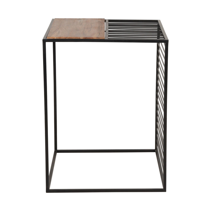 Porto End Table in Black Finish