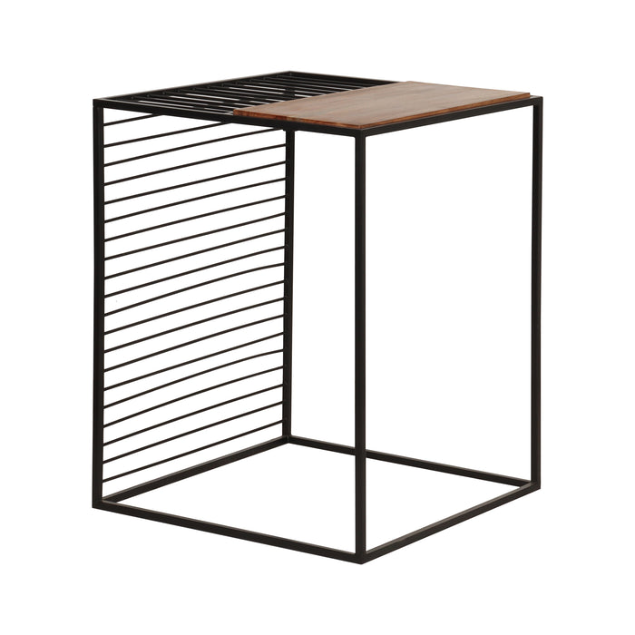 Porto End Table in Black Finish