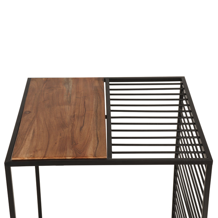 Porto End Table in Black Finish