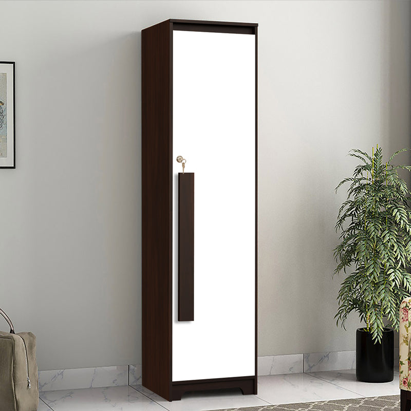 Regal Grand 1 Door Wardrobe Drawer & With/without Mirror In Walnut Marble Finish