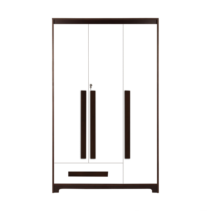 Regal Grand 3 Door without Mirror & with 1 Drawer -Walnut & White
