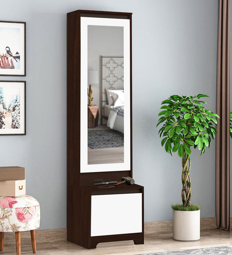 Regal Grand Dresser In White & Walnut Finish