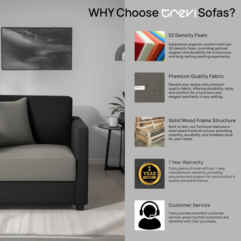 Riya 1 Seater Fabric sofa