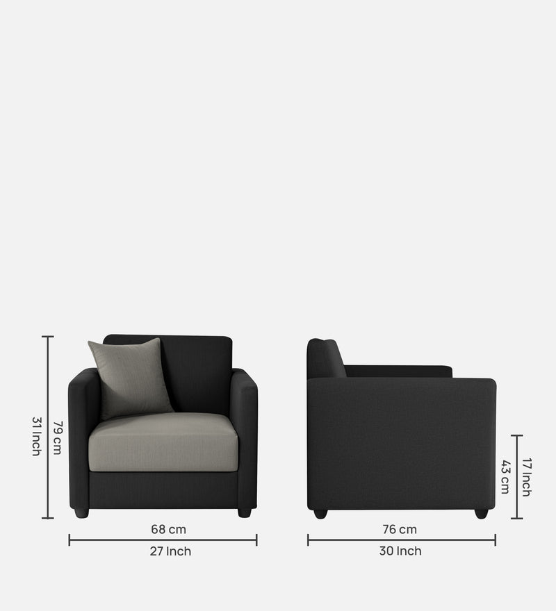 Riya 1 Seater Fabric sofa