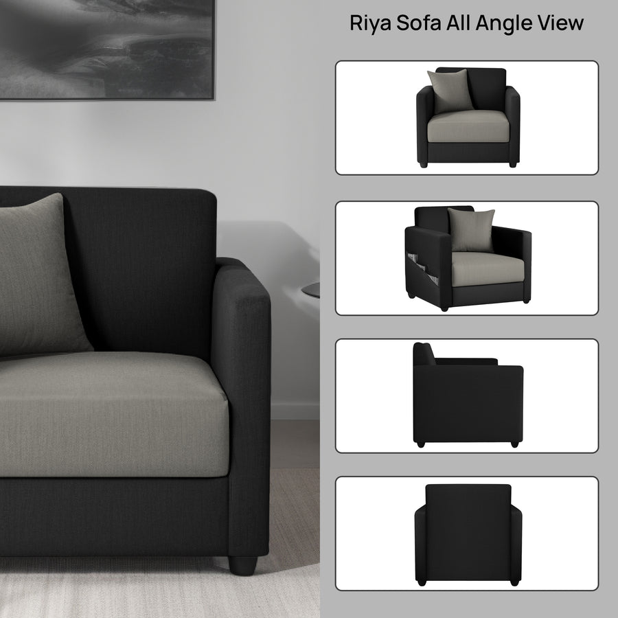 Riya 1 Seater Fabric sofa