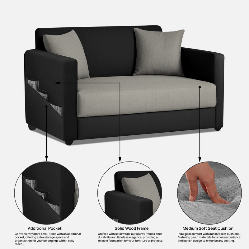 Riya 2 Seater Fabric sofa