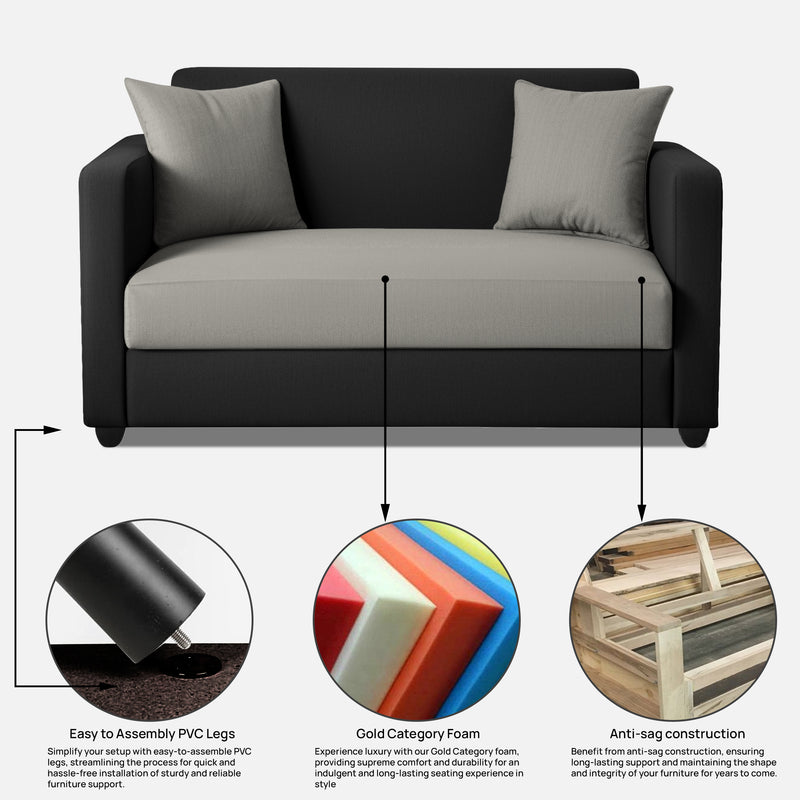 Riya 2 Seater Fabric sofa